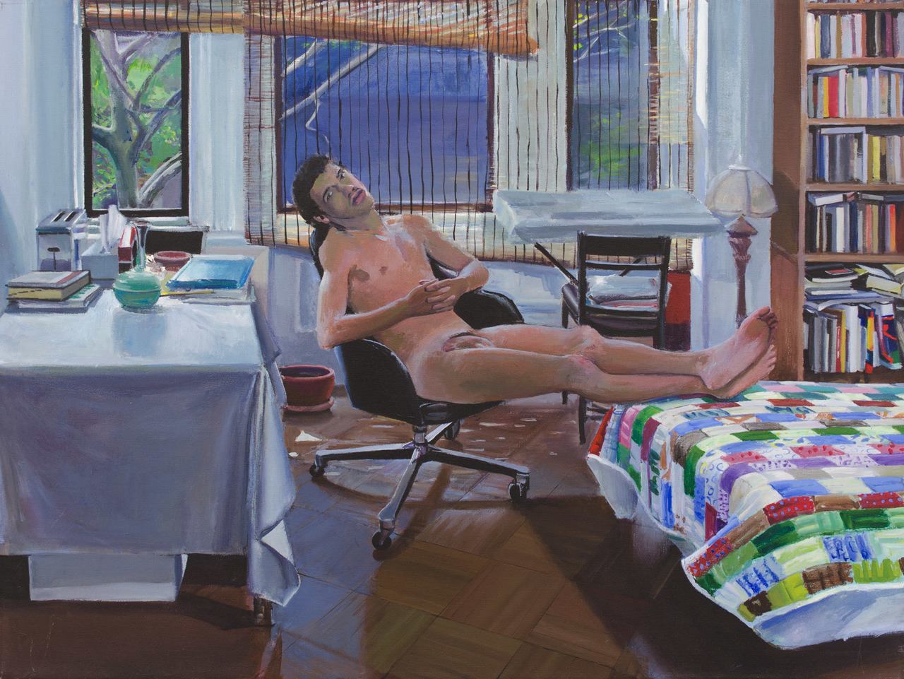 ratatoskryggdrasil:  Patrick Angus, Seated Nude