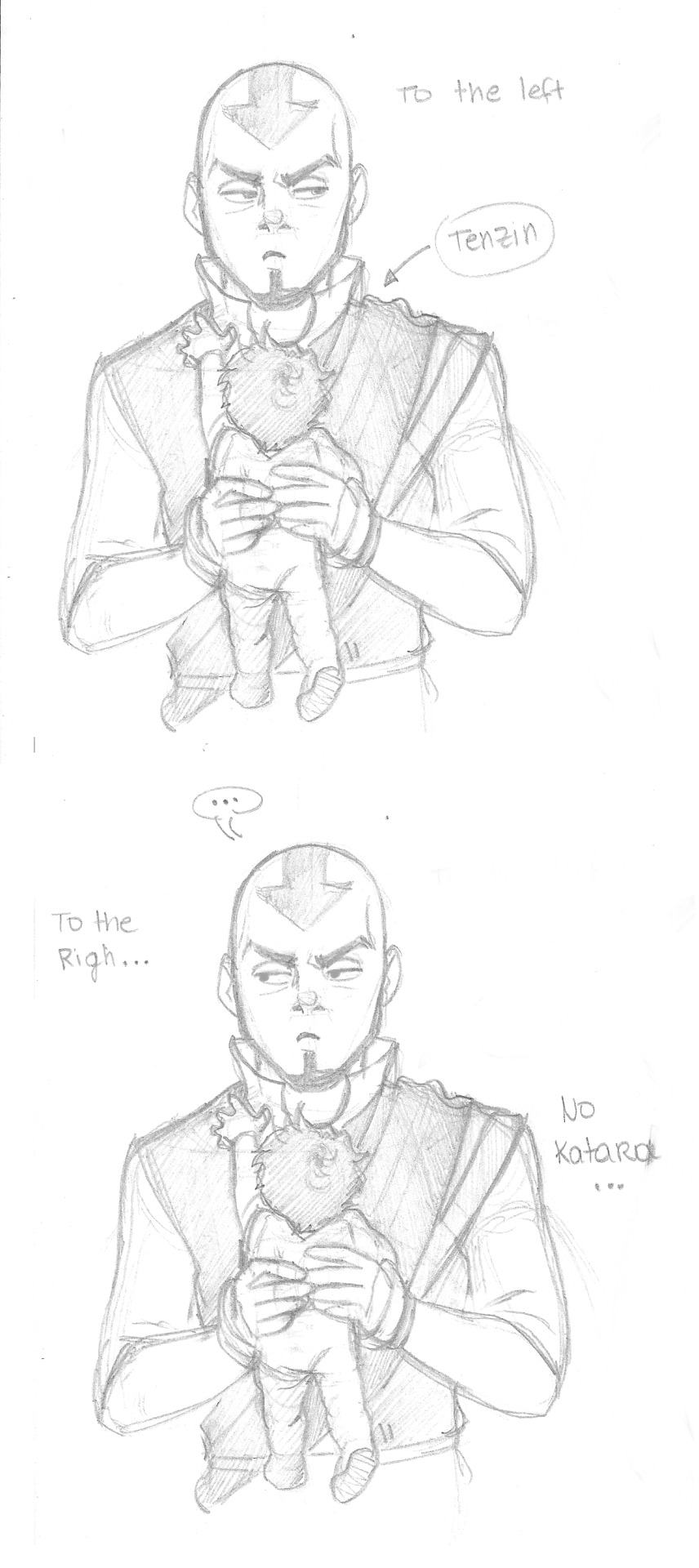 carrot-spirit:  starrrtt:  (Don’t worry, Tenzin’s fine… Aang.. not that much)