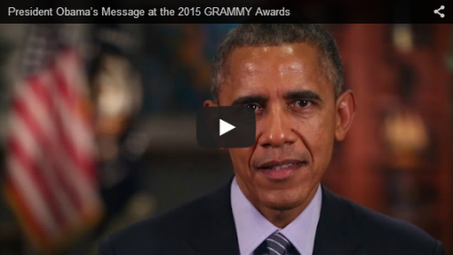 First the Katy Perry / Brooke Axton Grammys speech on domestic violence, and now this! Obama Sa