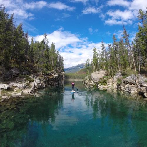 Easily my favourite paddle of the trip, Horseshoe Lake is gorgeous! #horseshoelake #jasper #banff #i