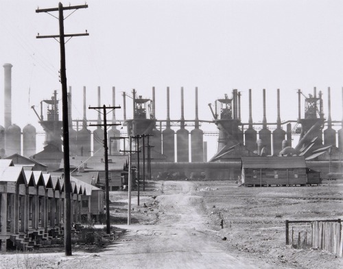 ghosts-in-the-tv: Steel Mill and Workers Houses, Alabama, (1936). Photograph by Walker Evans.