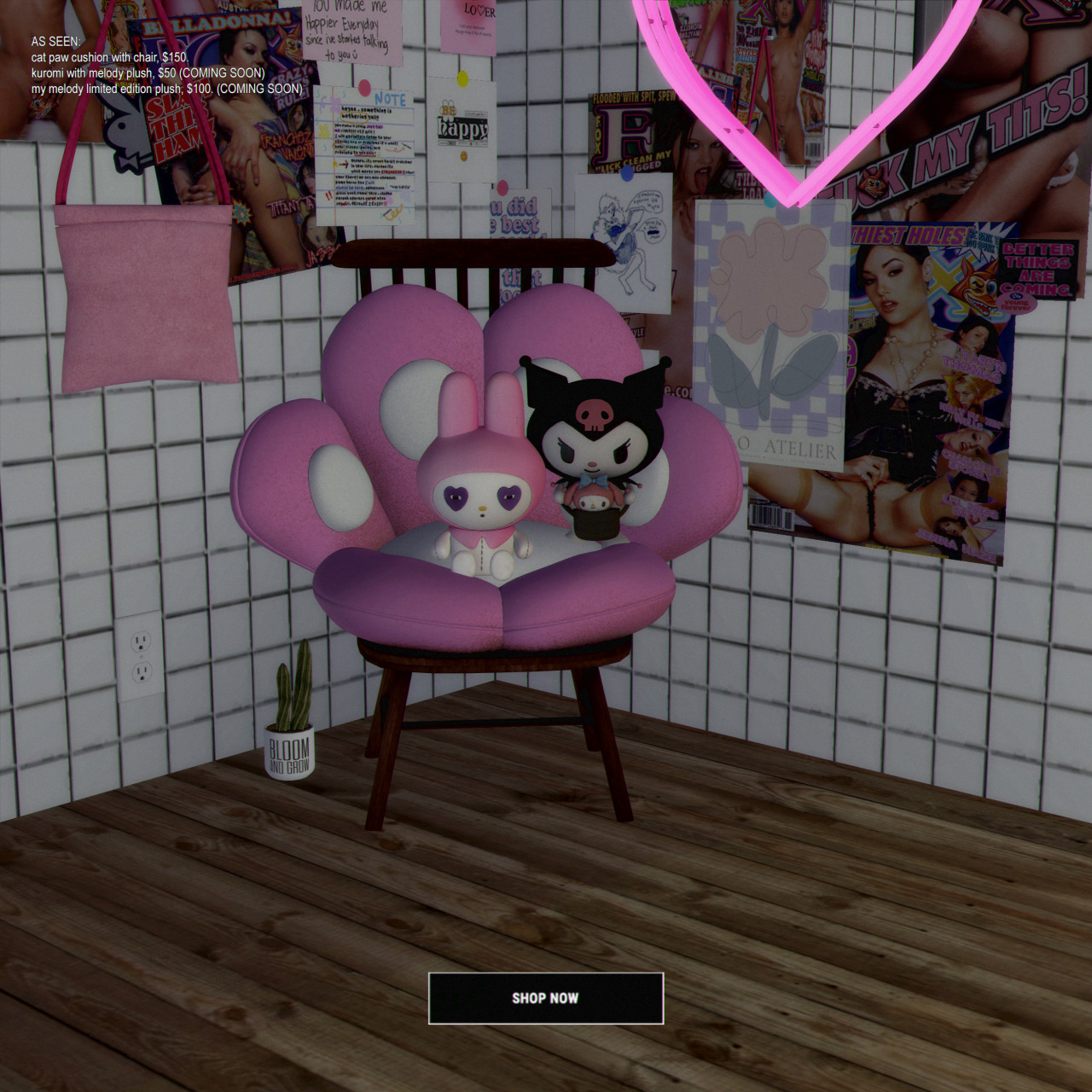 Ts4 Bknysimz Cat Paw Cushion With Chair Multiple Bknysimz