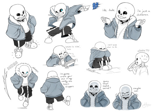 theslowesthnery: turns out that the best way to get accustomed to drawing a character is to draw them a skele-ton fancy that 