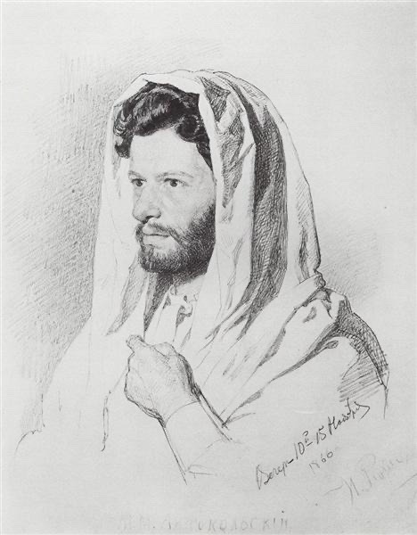Portrait Of Sculptor Mark Matveevich Antokolski (1866) By Ilya Repin