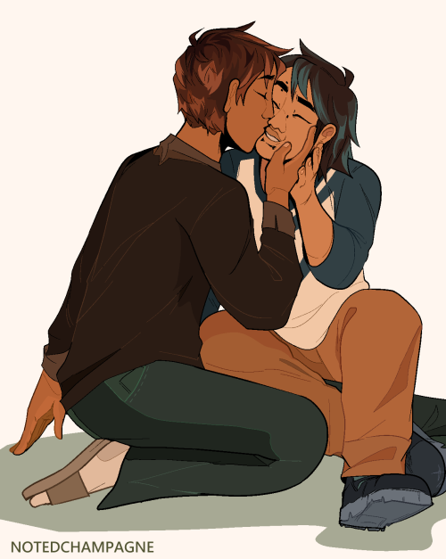  my ocs tiago and marina! this is actually in the bg of a comic but i got carried away into coloring