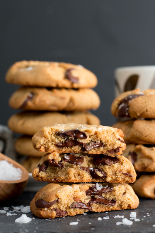 sweetoothgirl:  Salted Peanut Butter Chocolate Chip Cookies