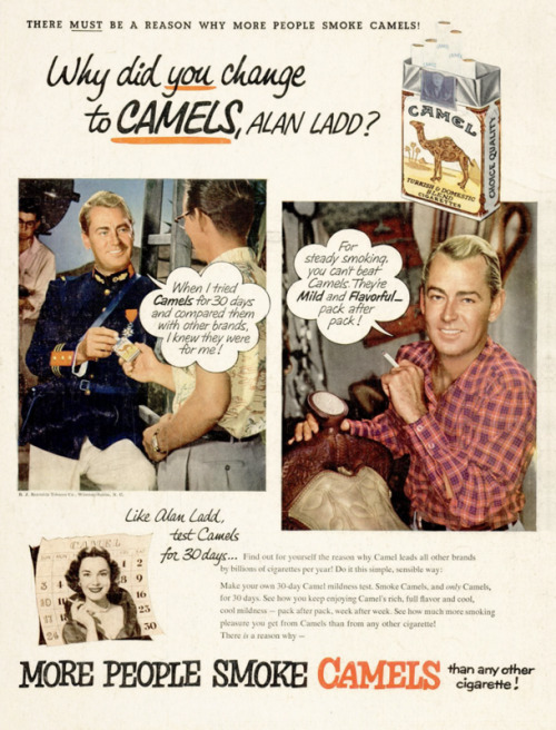 Alan Ladd for Camel Cigarettes, 1953