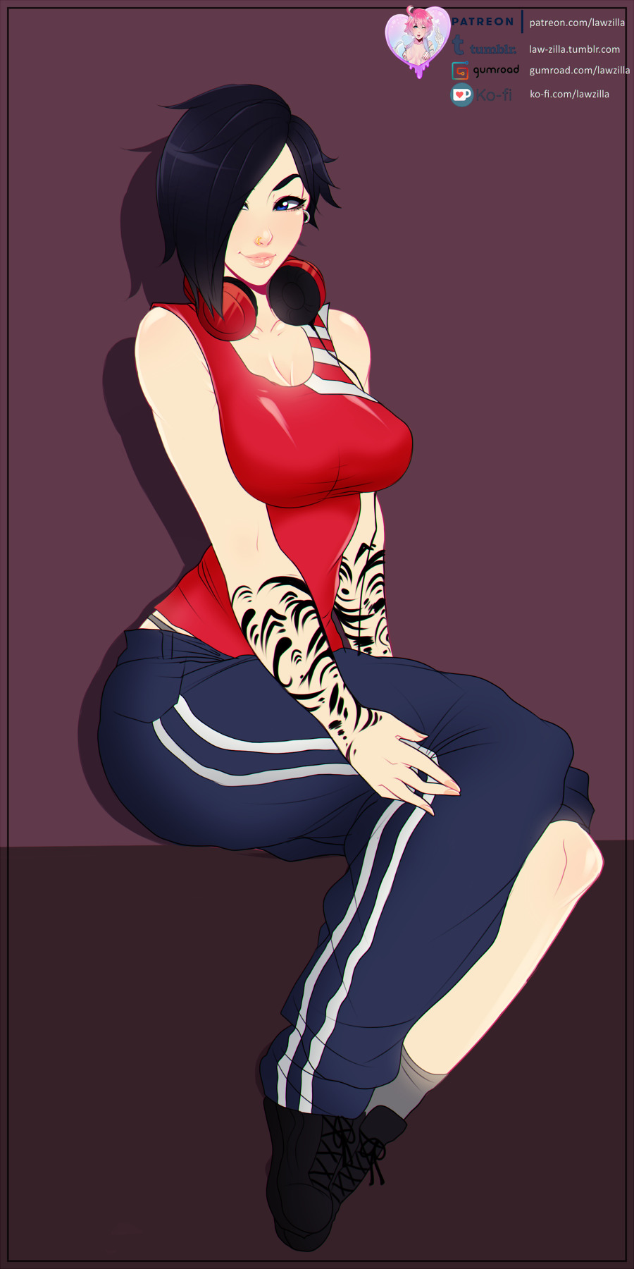   Finished a commission for Ronin of his OC :3!Hi-res versions are up in PatreonVersions