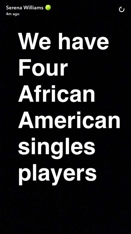 fuckyeahserenawilliams: Taken from Serena’s snapchat