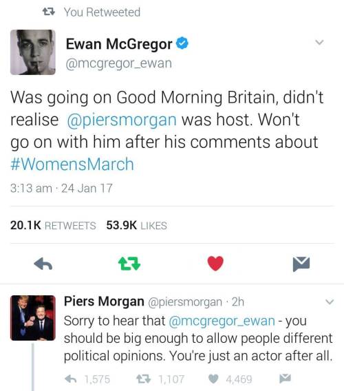 diebrarian: estebanwaseaten: forumgamer: ithelpstodream: Thank you, Ewan McGregor! “Taking a s