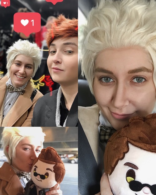 Teddy Crowley-Aziraphale: Me, @monstgrr​ [IG]Crowley: rockyrants_cosplayCrowley Plushie by @pelcron[