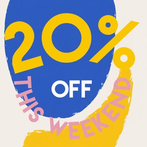There is 20% off in my shop this weekend, with code ‘20OFF’ this weekend. It’s live on the shop righ