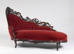 fashionsfromhistory:  Chaise Lounge  1860s-1870s United Sates 