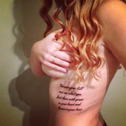 emeoow:  Tattoo :) get over your hill and see what you find there with grace in your heart and flowers in your hair