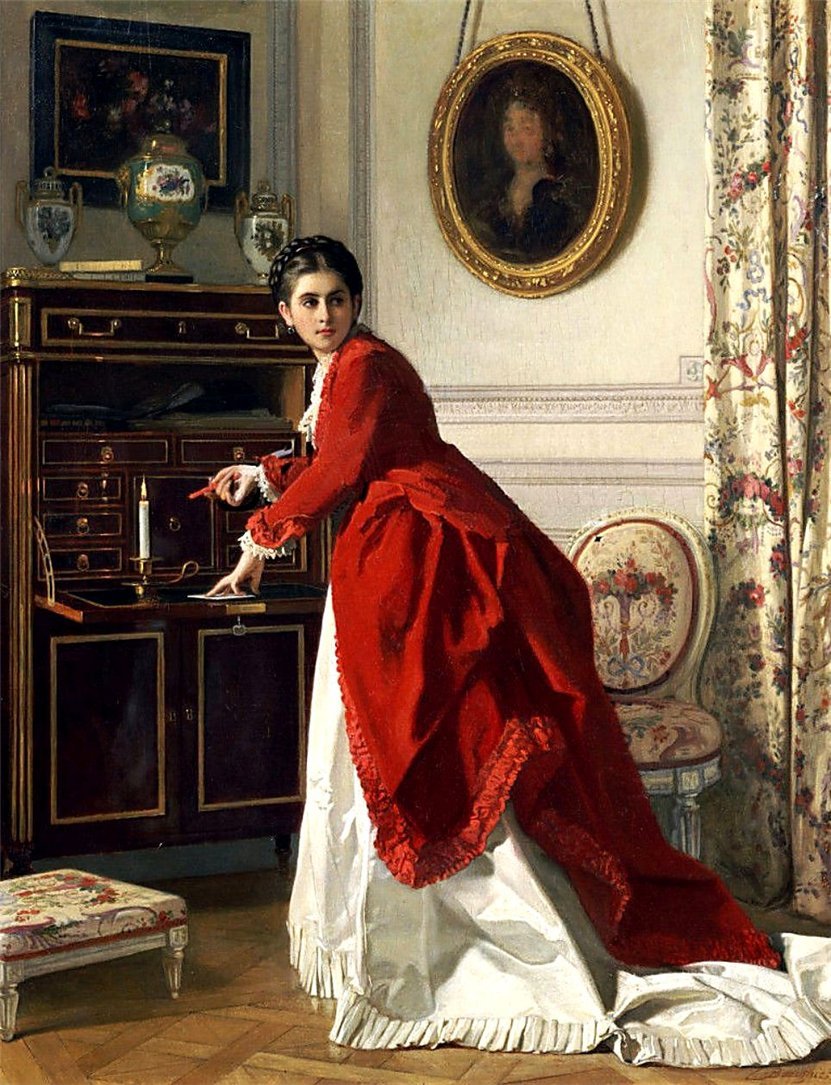 soyouthinkyoucansee:  Charles Baugniet  la lettre, mots d’amour  C.B.1814-1886