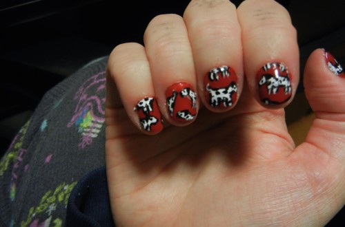 Dalmatian nails. If my brushes were tinier these would look so much better