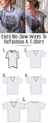 fashioninfographics:  Easy no-sew ways to