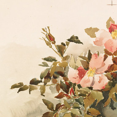 florealegiardini: Wild Roses (detail), Elizabeth F. ParkerPublished by L. Prang & Co.