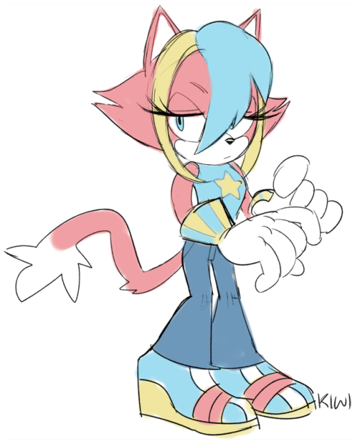 kiwi: i redrew my old sonic OCs from when i was 9-10 years old and colored them from memorythese are