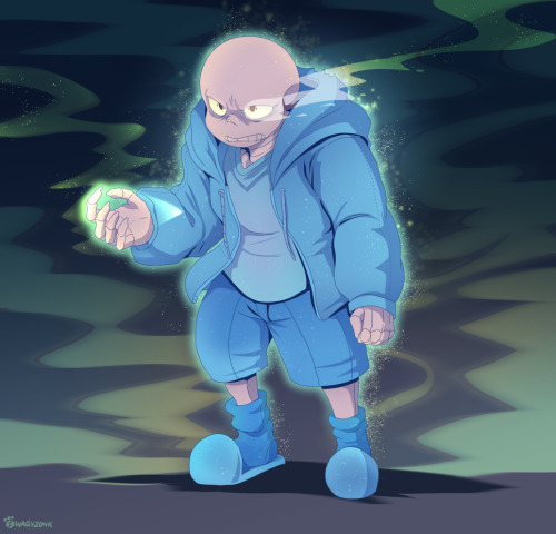 zwagyzonk:commission for @spectorhare (thank you!) their sans from judgetale au