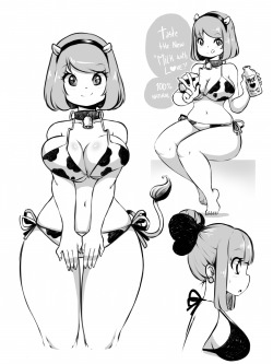 kenron-toqueen:Cow Girl and my Oc Tomatita