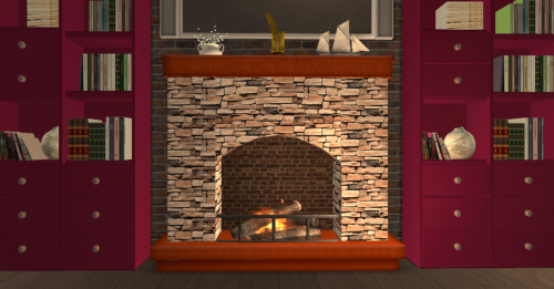 Fresh-Prince’s Lisa Fireplace, gussied up for 2022.I love this fireplace and have never been a