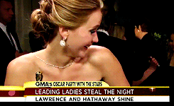 missellacronin:  jenniferlawrencedaily: Jennifer Lawrence’s reaction to Jack Nicholson saying he loved her performance in Silver Linings Playbook (x)  So I love Jennifer Lawrence and Jack Nicholson is my hero and this is probably my favourite thing