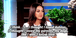 limsjaebeom: Ashton Kutcher and Mila Kunis on The Ellen Show 2 Months apart.