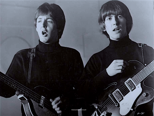 thebeatlesphotovault:Paul and George during the opening credits of HELP