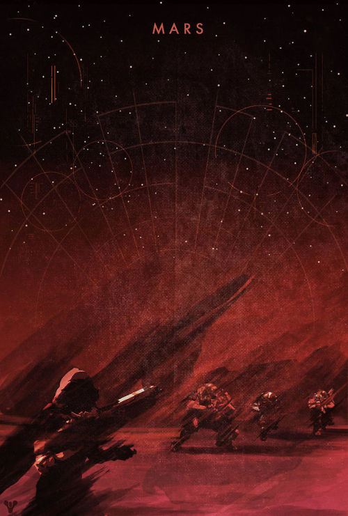theomeganerd:  Destiny - Earth | Mars | Moon | Venus - Posters by Noble—6