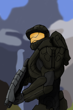 Just Finished This Today. Here Is My Master Chief Painting Midterm Project For One