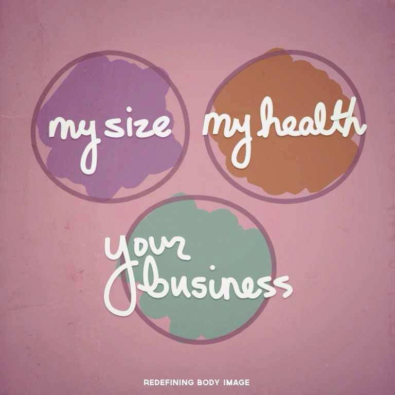 equality-equation:  My size.My health. Your business. -Raine 