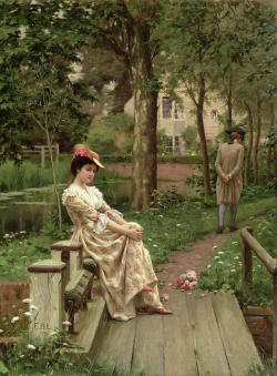 kx5991:  Off — Edmund Blair Leighton (1852-1922)     