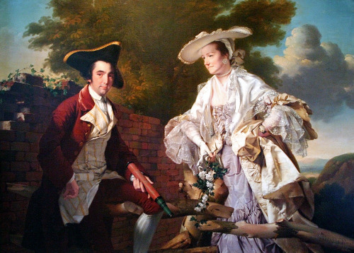 Peter Perez Burdett and his wife Hannah by Joseph Wright of Derby, 1765