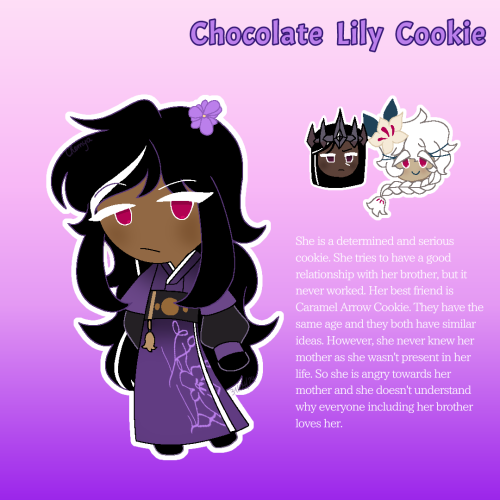 Hello! I'm Back With Some Drawings I Made Of The Fanchild Of Dark Cacao Cookie And White Lily Cookie