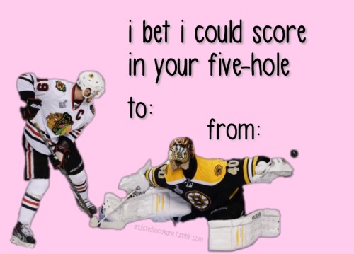 addictedtocokane: addictedtocokane’s hockey valentines: part 1! (send requests via my inbox)