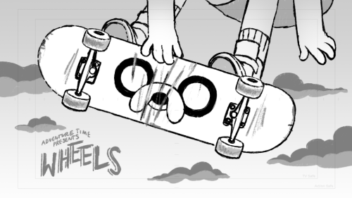 Wheels title card concepts by writer/storyboard artist Charmaine Verhagen