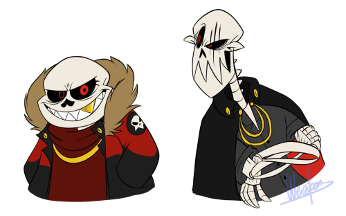 weretoons:I drew all the skeletons from Bonely Hearts Club. I’m actually really proud of how they tu