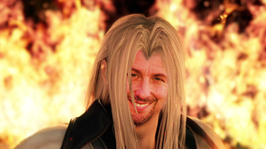 bewbchan:  bewbchan:  atomictiki:  captainanaugi:  bewbchan:  What if Adam Sandler played as Sephiroth in a live action FF7 movie?  look like this I guess  Nick Cage as CloudSteve Buscemi as Cid  peerfect  I regret nothing