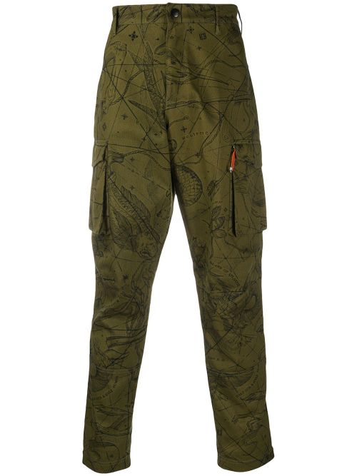 Who: Stephen Conrad Moore as Oliver GraysonWhat: Givenchy astral printed cargo trousers - $895 When: