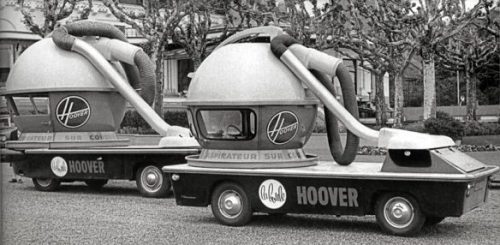 rollersinstinct:  Some of the weird and wonderful vehicles from the Tour de France’s caravan found on Mario the Multipla. 