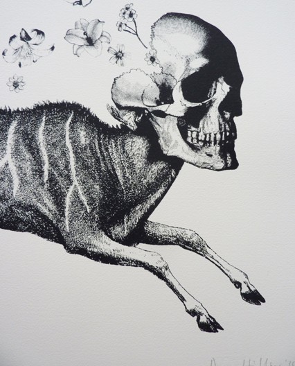 Dan Hillier (British, b. 1973, Oxford, England) - Towards Death, 2010 (+ details)  Screen Prints