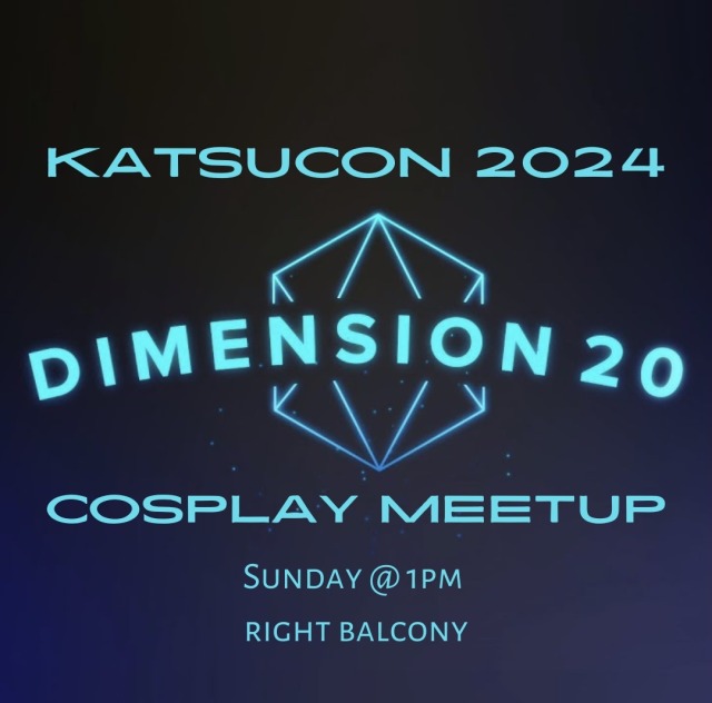 I am promoting the official Dimension 20 cosplay meetup at Katsucon 2024! I will be there as Adaine, so if ur going to 