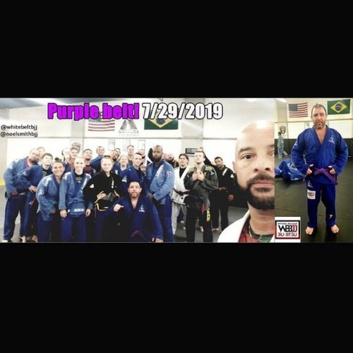 Soooo after 5 years of being a blue belt your favorite admin got his purple belttttt! @whitebeltbjj 