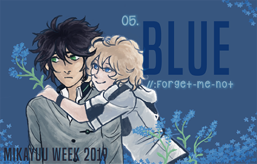 mikayuuweek:Art by @spiritlizartDay 5: Blue/Forget-me-notRemembrance, Connection, and True LoveNow t