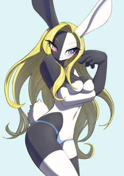 unousaya:Harlequin Rabbit Girl