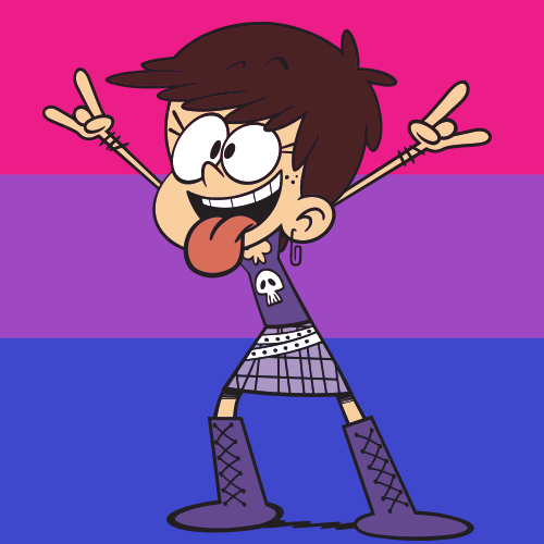 lethal-cuddles:In celebration of the new episode, here’s 10 Luna Loud bisexual pride icons.Credit no