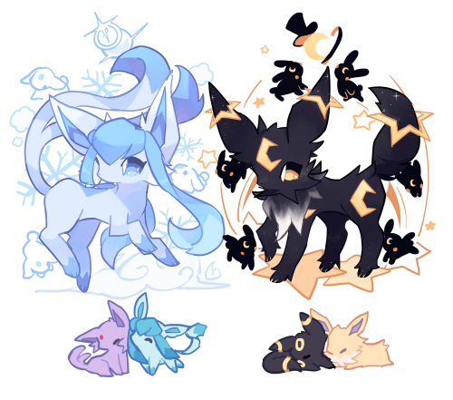 charamells:  Eeveelution fusions