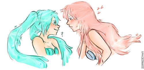 uh oh   looks like luka found a *~*special mermaid friend*~*