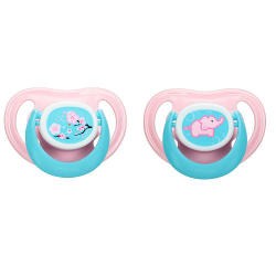 cutebuysforlittles:  Cherry Blossom/Elephant Silicone Pacifiers - 4.99  Has the option to ship to your local Toys R Us for free! 